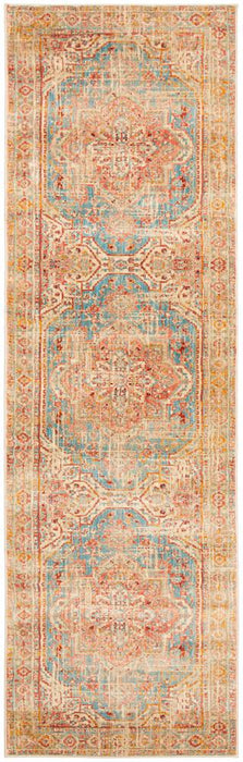 Obour Blue Traditional Damask Pattern Contemporary Rug, Rugs, Ozark Home 