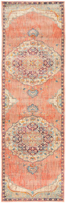 Obour Terracotta Traditional Damask Pattern Contemporary Rug, Rugs, Ozark Home 