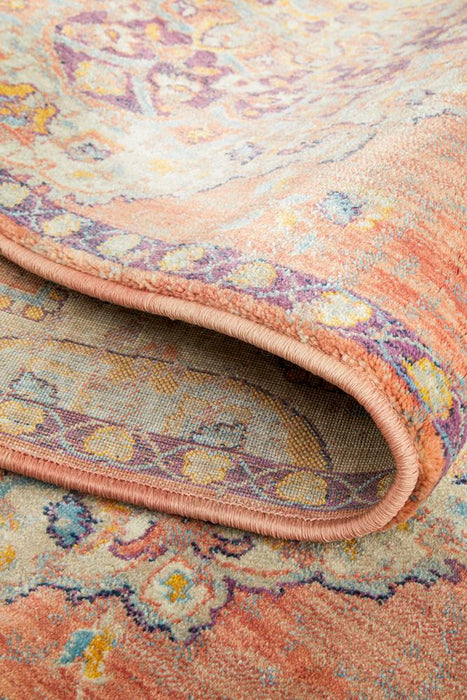 Obour Terracotta Traditional Damask Pattern Contemporary Runner Rug, Rugs, Ozark Home 