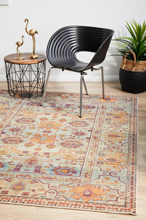 Obour Multicoloured Traditional Floral Pattern Contemporary Rug, Rugs, Ozark Home 