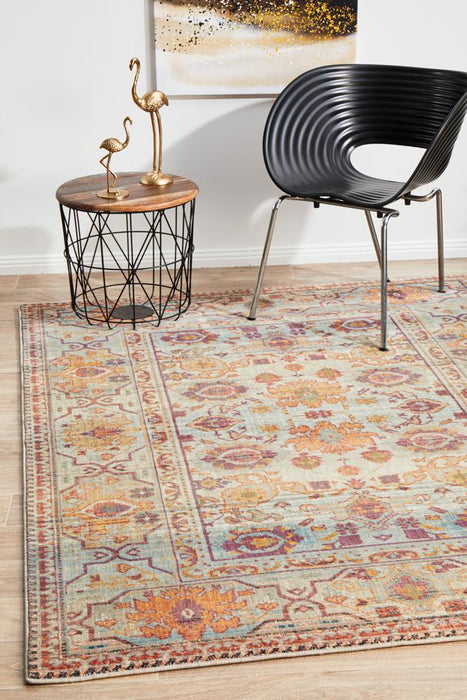 Obour Multicoloured Traditional Floral Pattern Contemporary Rug, Rugs, Ozark Home 