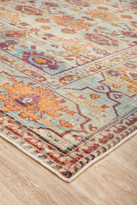 Obour Multicoloured Traditional Floral Pattern Contemporary Rug, Rugs, Ozark Home 