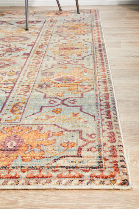 Obour Multicoloured Traditional Floral Pattern Contemporary Rug, Rugs, Ozark Home 