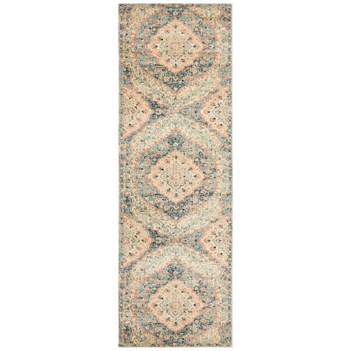 Obour Navy Traditional Damash Pattern Contemporary Runner Rug, Rugs, Ozark Home 