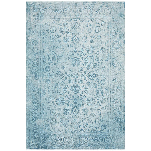 Orta Blue Transitional Ornate Floral Pattern Contemporary Rug, Rugs, Ozark Home 