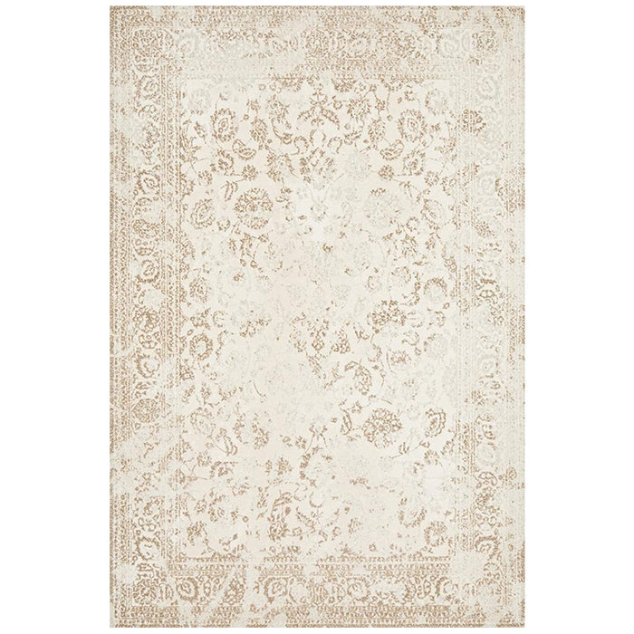 Orta Cream Transitional Ornate Floral Pattern Contemporary Rug, Rugs, Ozark Home 