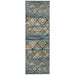 Osiris Blue Contrast Tribal Diamond Vintage Runner Rug, Rugs, Ozark Home 