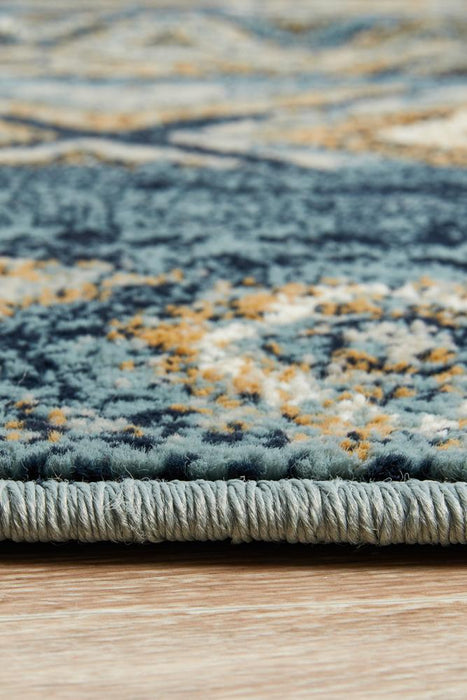 Osiris Blue Contrast Tribal Diamond Vintage Rug, Rugs, Ozark Home 