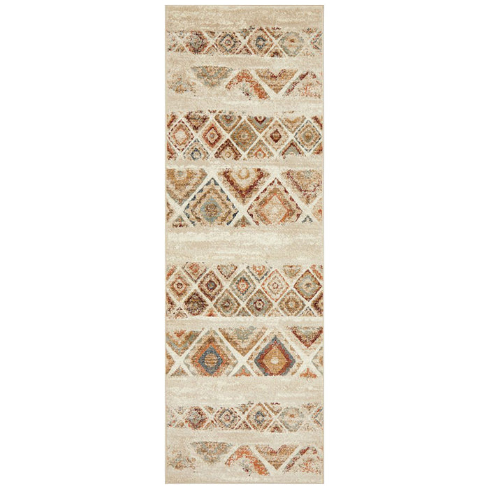 Osiris Rust Contrast Tribal Diamond Vintage Runner Rug, Rugs, Ozark Home 