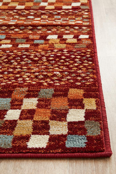 Osiris Rust Tribal Square Vintage Runner Rug, Rugs, Ozark Home 