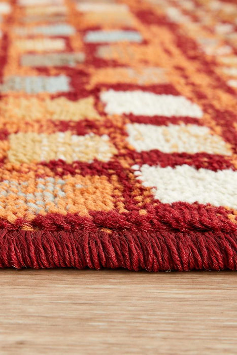 Osiris Rust Tribal Square Vintage Runner Rug, Rugs, Ozark Home 