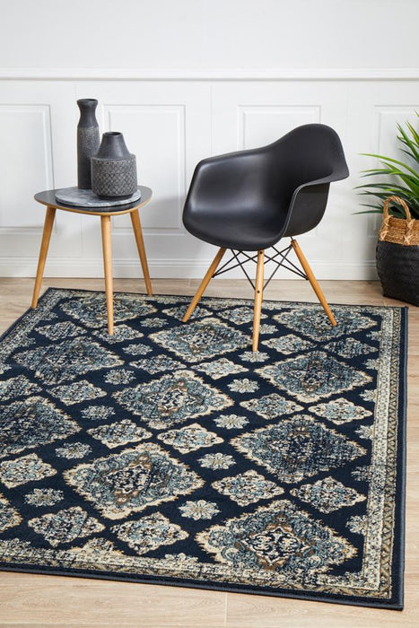 Osiris Navy Tribal Timeline Vintage Rug, Rugs, Ozark Home 