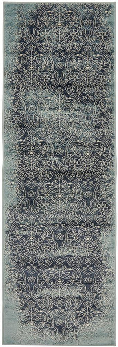 Osiris Denim Transitional Tribal Edge Vintage Rug, Rugs, Ozark Home 