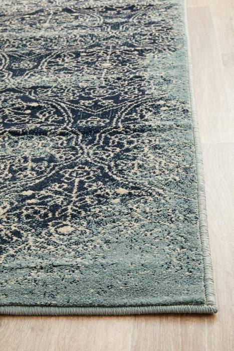 Osiris Denim Transitional Tribal Edge Vintage Runner Rug, Rugs, Ozark Home 