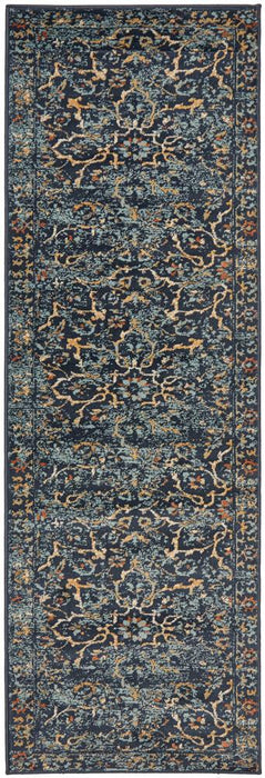 Osiris Navy Faded Tribal Stem Vintage Rug, Rugs, Ozark Home 