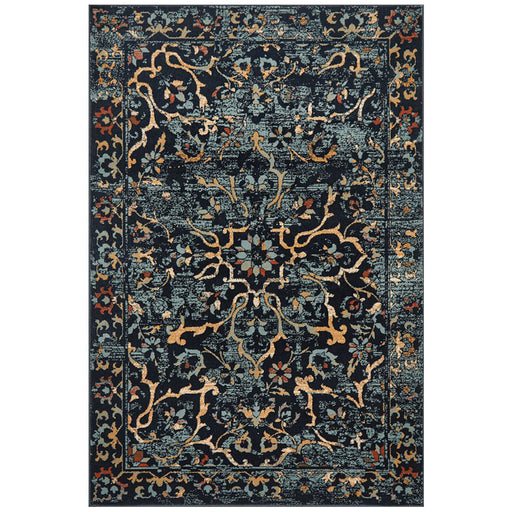 Osiris Navy Faded Tribal Stem Vintage Rug, Rugs, Ozark Home 