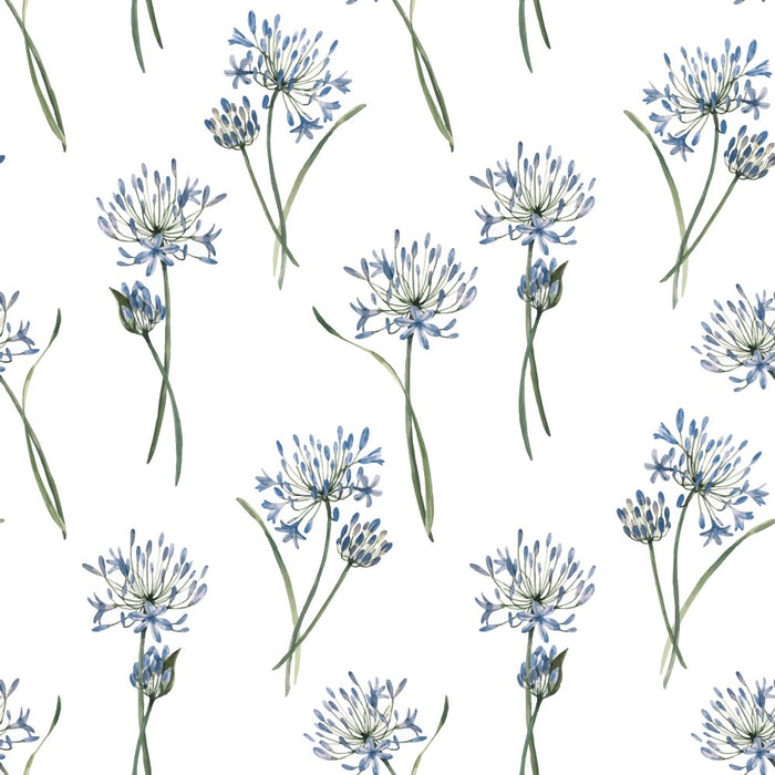 Agapanthus - White - Wallpaper, Wallpaper, Ozark Home 