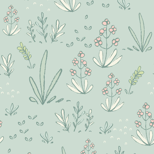 Field Of Flowers - Mint - Wallpaper, Wallpaper, Ozark Home 