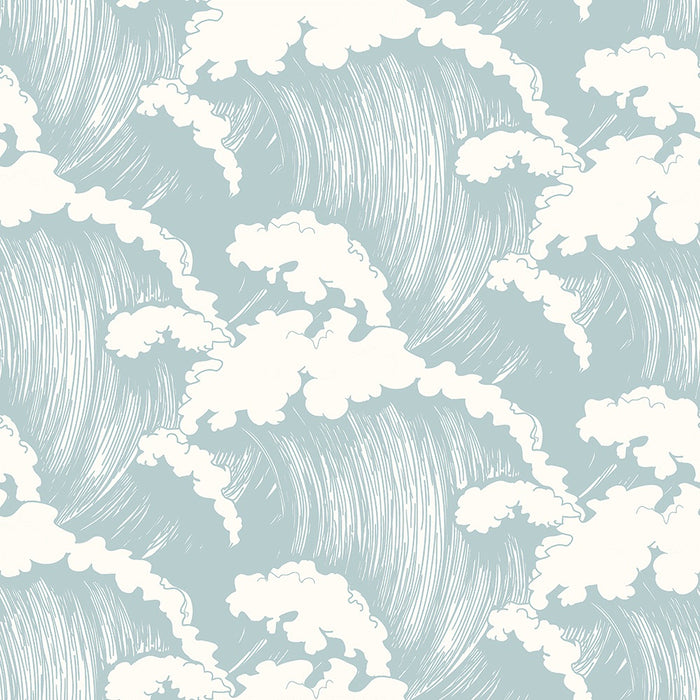 Japanese Waves - Seaspray - Wallpaper, Wallpaper, Ozark Home 