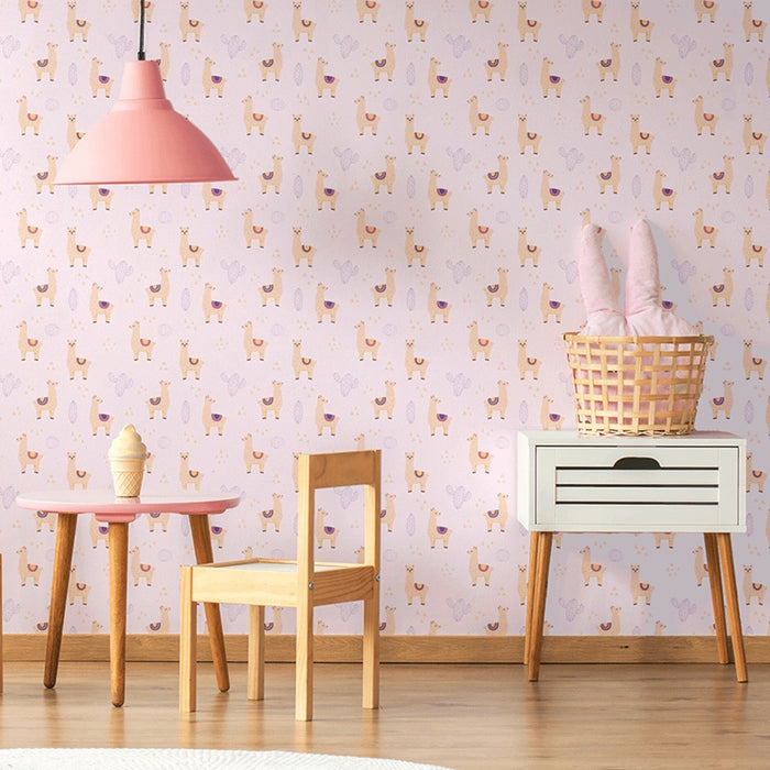 Lilo Llama - Lavender - Wallpaper, Wallpaper, Ozark Home 