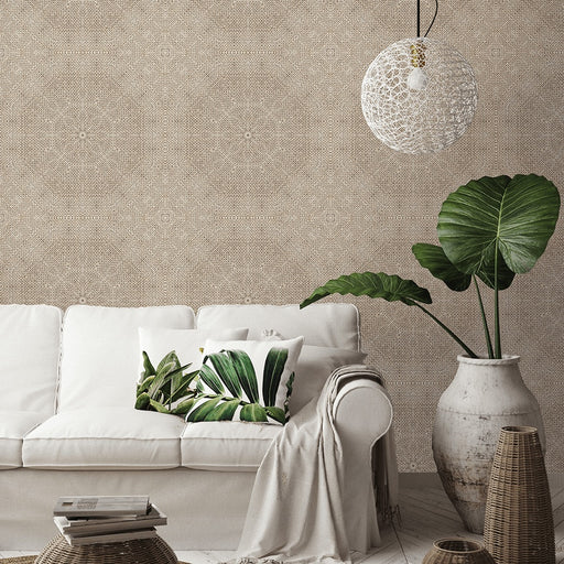 Mandala - Hessian - Wallpaper, Wallpaper, Ozark Home 