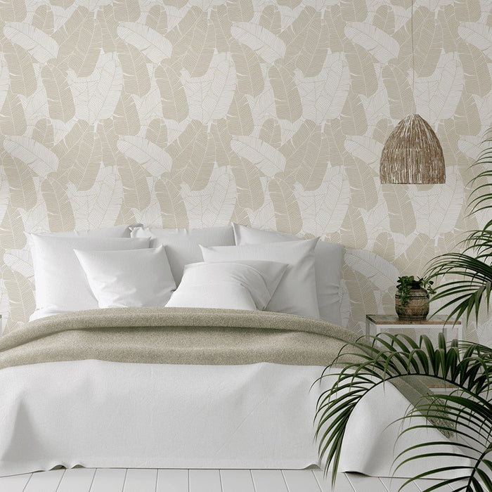 Palm Leaves - Clay - Wallpaper, Wallpaper, Ozark Home 