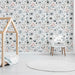 Petit Vintage Blossom - Chambray - Wallpaper, Wallpaper, Ozark Home 