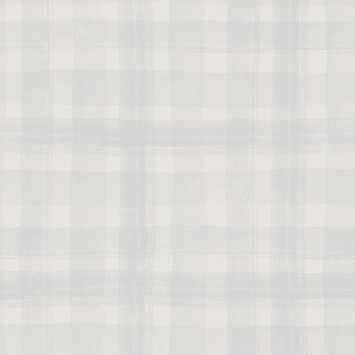 Soft Gingham - Cloud Grey - Wallpaper, Wallpaper, Ozark Home 