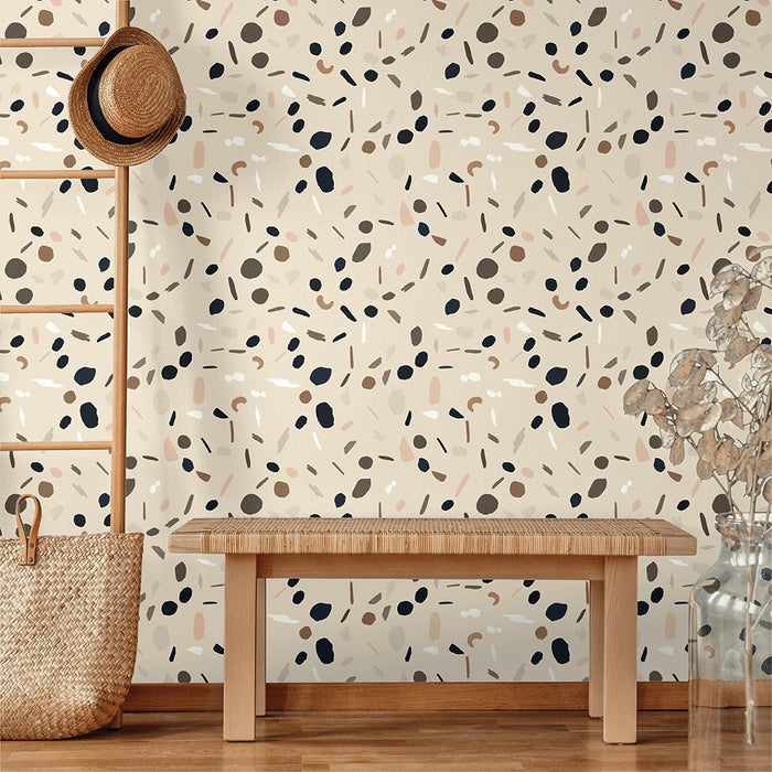 Terrazzo - Cookie Dough - Wallpaper, Wallpaper, Ozark Home 