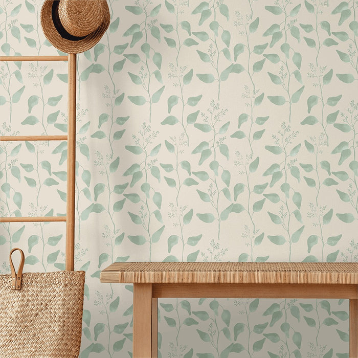 Trailing Gumleaf - Sage - Wallpaper, Wallpaper, Ozark Home 