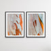 Ochre Bark - Two Piece Eucalyptus Bark Ochre Orange Red Print Set, Wall Art, Ozark Home 