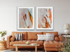 Ochre Bark - Two Piece Eucalyptus Bark Ochre Orange Red Print Set, Wall Art, Ozark Home 