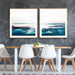 Off The Coast - Two Piece Square Abstract Print Set, Wall Art, Ozark Home 