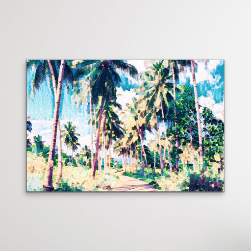 On The Island - Tropical Palm Tree Print Available On Canvas or Paper, Wall Art, Ozark Home 