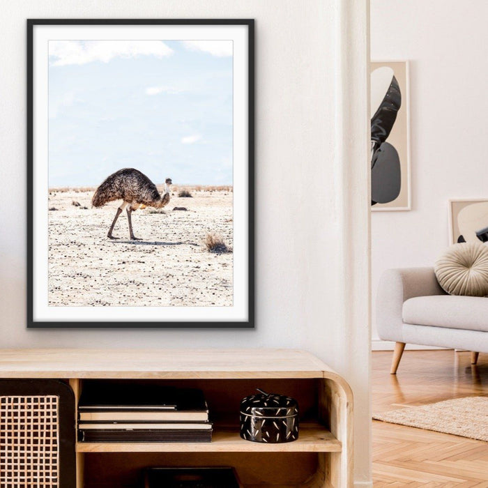 Outback Emu - Australian Outback Emu Bird Photographic Print, Wall Art, Ozark Home 