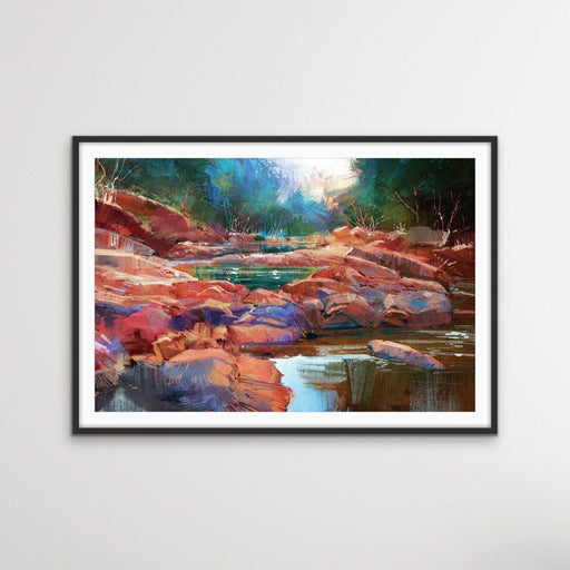 Outback Oasis - Australian Landscape Canvas or Abstract Art, Wall Art, Ozark Home 