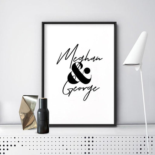 Custom Couple Name Design - Art Print, Wall Art, Ozark Home 