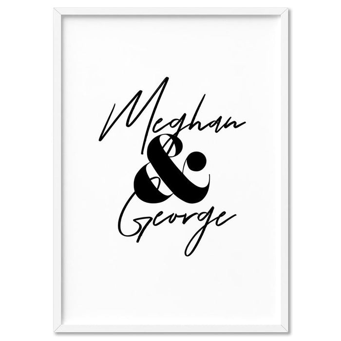 Custom Couple Name Design - Art Print, Wall Art, Ozark Home 