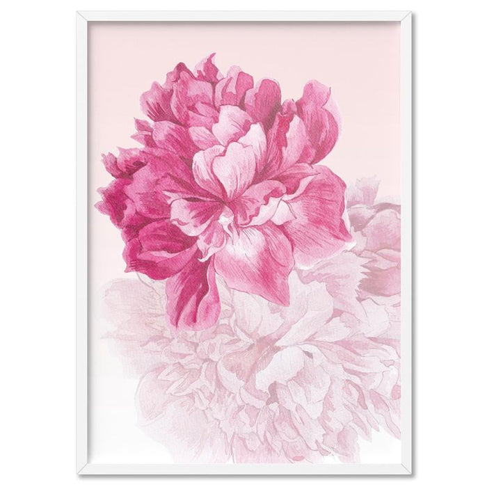 Floral Duo in Blush Watercolours - Art Print - Ozark Home