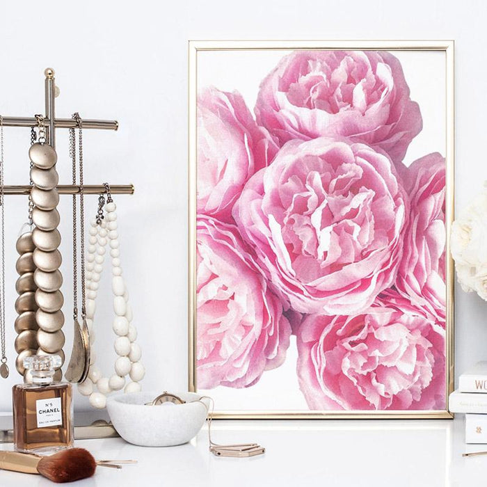 Pink Peonies Stack in Watercolour - Art Print - Ozark Home