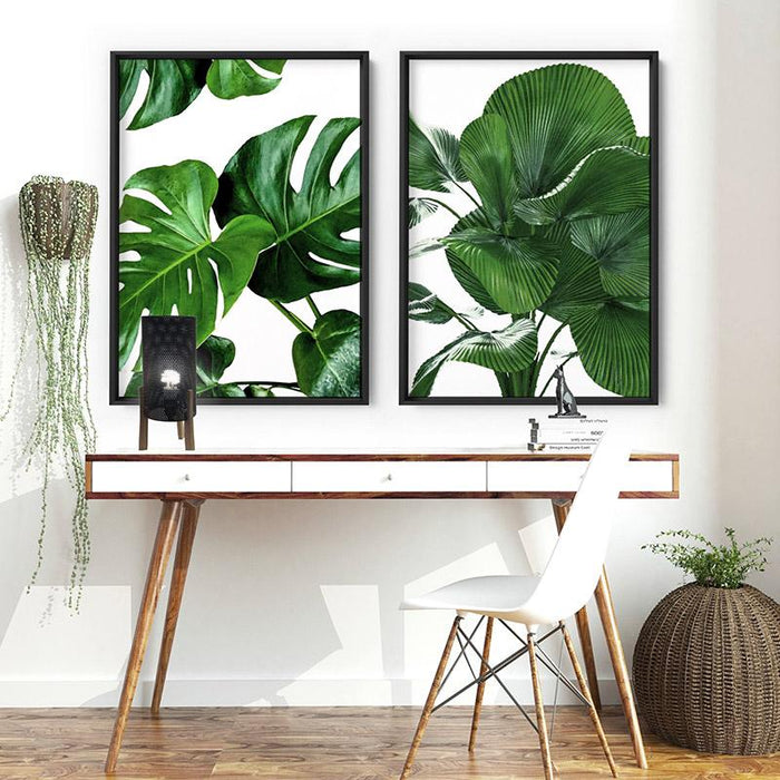 Monstera Leaves - Art Print - Ozark Home