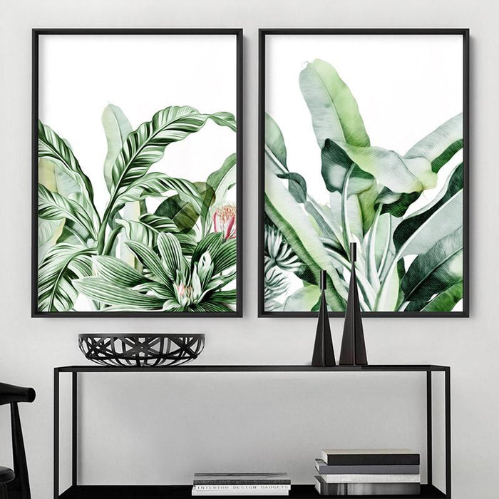 Tropical Sketched Rainforest Leaves & Foliage - Art Print, Wall Art, Ozark Home 