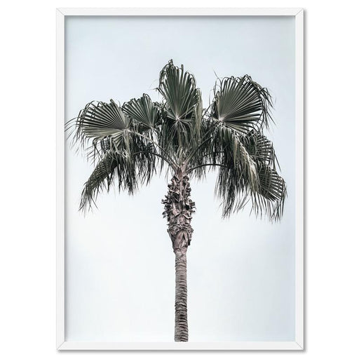 California Coastal Palm Tree Portrait - Art Print, Wall Art, Ozark Home 