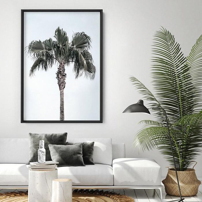 California Coastal Palm Tree Portrait - Art Print, Wall Art, Ozark Home 