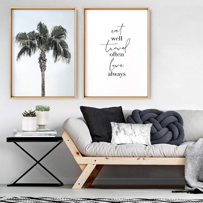 California Coastal Palm Tree Portrait - Art Print, Wall Art, Ozark Home 