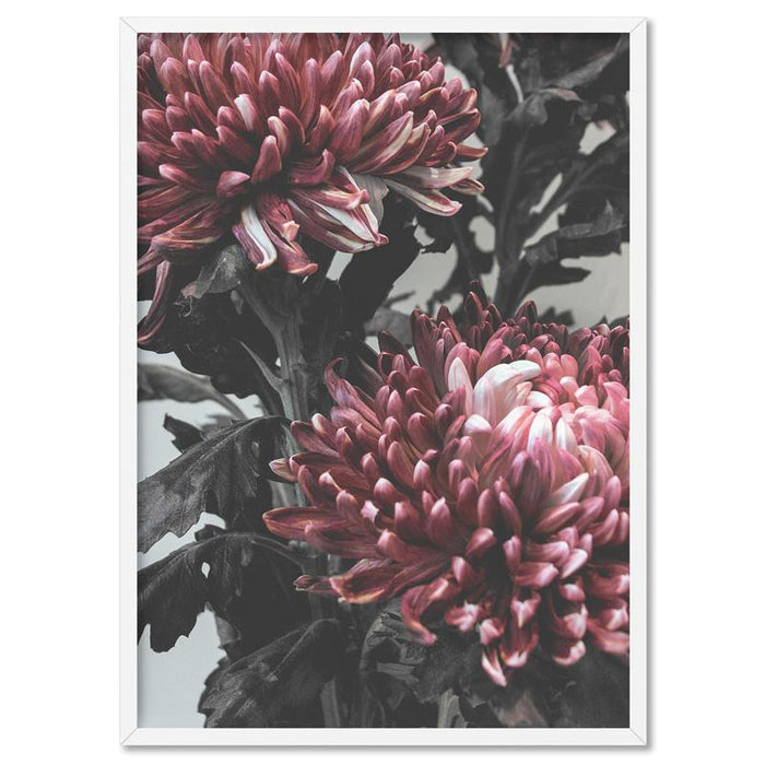 Red Florals / Chrysanthemums in Bloom - Art Print, Wall Art, Ozark Home 