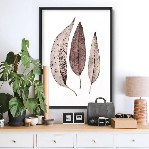 Dried Leaves in Natural Tones - Art Print, Wall Art, Ozark Home 