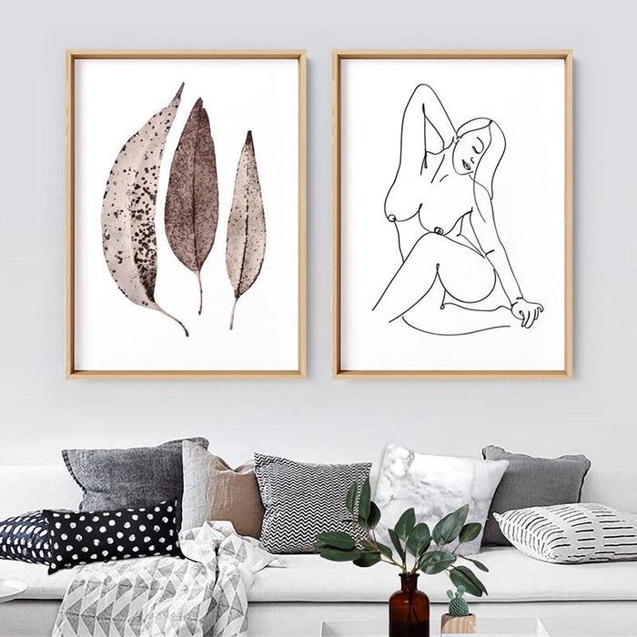 Dried Leaves in Natural Tones - Art Print, Wall Art, Ozark Home 