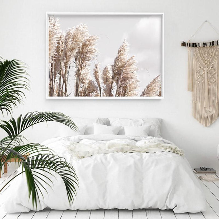 Pampas Grass Landscape in Neutral Tones - Art Print, Wall Art, Ozark Home 