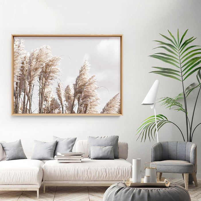 Pampas Grass Landscape in Neutral Tones - Art Print, Wall Art, Ozark Home 